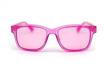 Poster - 3d Glasses with Pink Frames isolated on white background