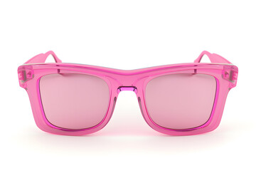 Poster - 3d Glasses with Pink Frames isolated on white background