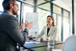 © peopleimages.com - Businessman, meeting and discussion with client for partnership, b2b or hiring at office. Business people or intern talking to executive for recruiting, interview or discussing contract at workplace