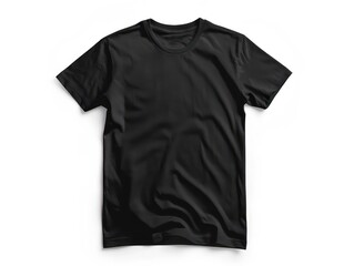 Wall Mural - black t-shirt mockup on white background