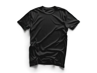 Wall Mural - black t-shirt mockup on white background