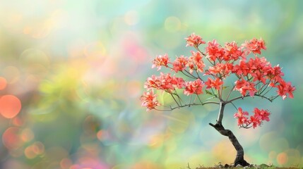 Flowering Ashoka Tree on Nature Background