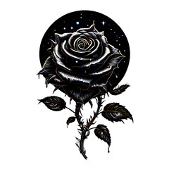 Wall Mural - black rose