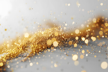 Wall Mural - Golden explosion of sparks glittering abstract background