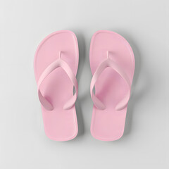 Wall Mural - Slippers top view isolated on white background. flip-flop