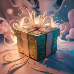 gift box with ribbon