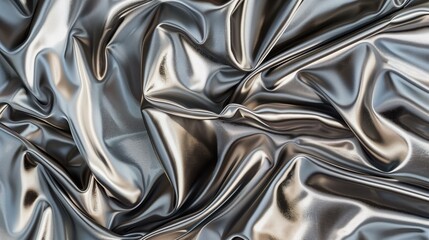 Wall Mural - silver metallic fabric background