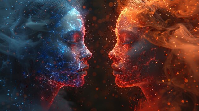 telepathic communication. communication between two people with a thought. Telepathy