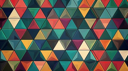 Wall Mural - Background with repeat geometric triangle pattern in abstract modern format