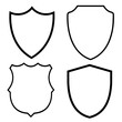 © Wisnu Bayu Aji - outline shield emblem logo set