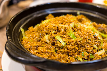 Poster - Fry rice with vegetable in the bowl