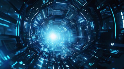 abstract light blue futuristic background scifi inspired digital illustration
