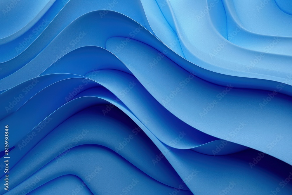 Elegant and tranquil abstract blue waves background with flowing curves ...
