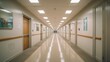 © Daisha - a long and clean corridor in a building.On both sides of the corridor there are brown doors and walls, giving a warm and professional impression