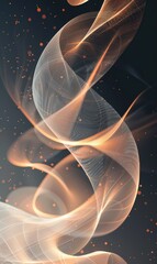 Wall Mural - Abstract background with swirling light waves and glowing dots, futuristic technology and innovation, symbolizing digital transformation in science or artificial intelligence