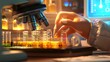 © Anatthaphon - Laboratory testing of chemical inhalation effects, top view, Lab analysis, Cybernetic tone, Monochromatic Color Scheme