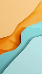 Wall Mural - Abstract background with smooth orange and blue curves, creating a vibrant and dynamic design.