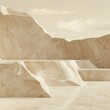 The image is a 3D rendering of a desert landscape