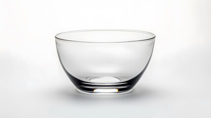 Empty bowl glass isolated on the white background.