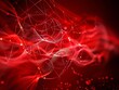 © qorqudlu - An abstract network of interconnecting lines and dots in red against a black background, representing connectivity