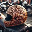 Handcrafted Wooden Motorcycle Helmet: Marrying Timeless Craftsmanship with Modern Safety