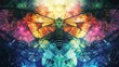 enchanting moth wings pattern on mystic background abstract