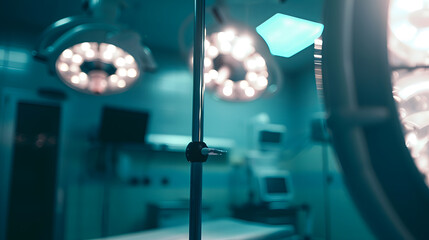 Poster - Blurring the Background in a Medical Precision Modern Operating Room in a Contemporary Office Interior : Generative AI