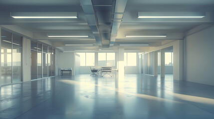 Aufkleber - modern empty office interior : Generative AI