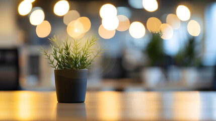 Fototapete - Business office without people with blurred bokeh background : Generative AI