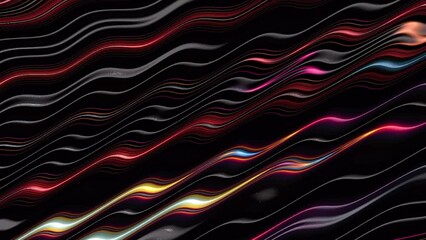 Wall Mural - colorful colors flowing on angle wave pattern. loop able abstract modern backdrop animation