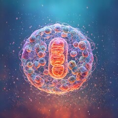 A 3D rendered illustration of bacteria cells on futuristic scientific background