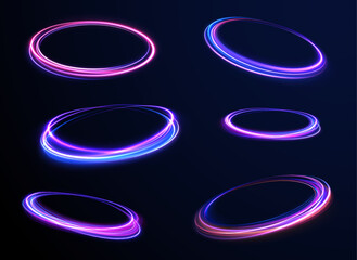 Wall Mural - neon flare. colorful rays. abstract fire flare trace lens flares acceleration speed motion on night 