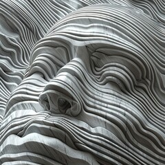 Wall Mural - a close up of a sculpture of a face