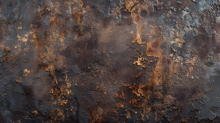 Aufkleber - Rusty metal texture background for interior exterior decoration and industrial construction concept design : Generative AI
