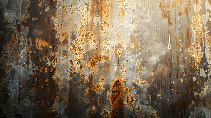 Wall Mural - Zinc Texture Zinc Background Zinc Rust Background texture of Rusted steel metal corroded texture Grunge background texture For art design or web design and vertical background : Generative AI