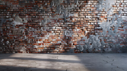 Fototapete - brick wall room : Generative AI