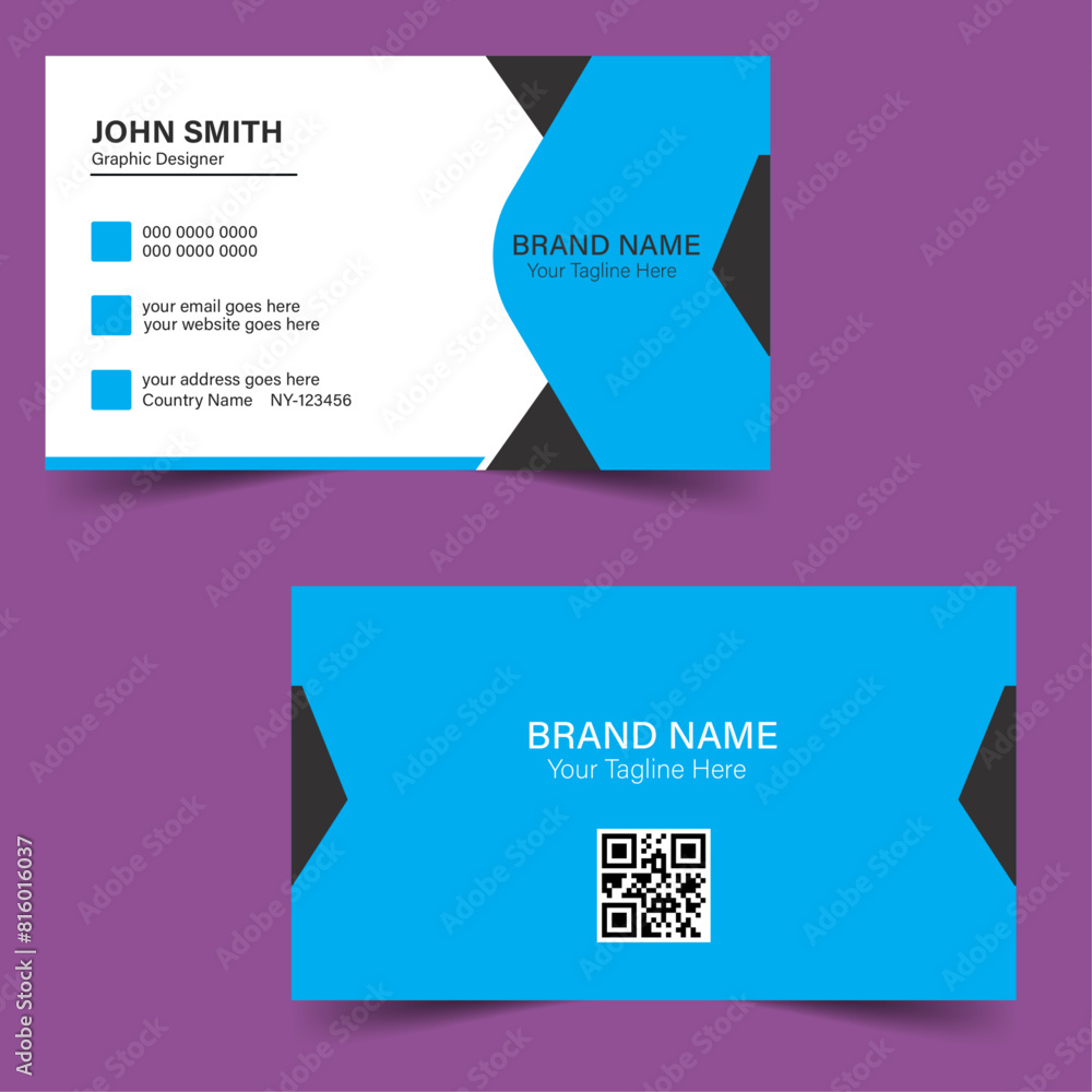 Single Visiting Card Design Minimal simple visiting card design layout Stock Vector | Adobe Stock