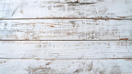 Aufkleber - Vintage white painted wood texture as background : Generative AI