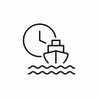 © Nijat - Ship Shipping time clock icon