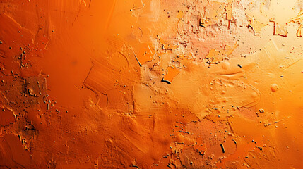 Aufkleber - Close up texture of orange concrete wall or grunge wall texture use for web design and wallpaper background : Generative AI