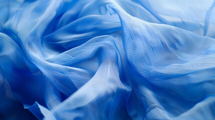 Blue gauze fabric background : Generative AI