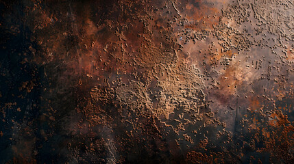 Aufkleber - Rusty metal texture background for interior exterior decoration and industrial construction concept design : Generative AI