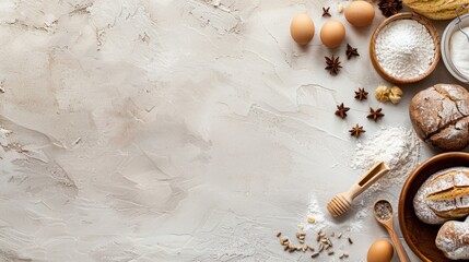 Wall Mural - world baking day background concept with copy space