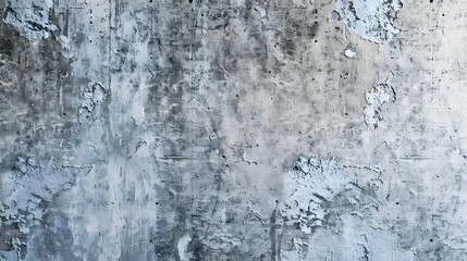 Poster - Old gray concrete wall texture panoramic background : Generative AI