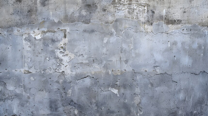 Poster - Old gray concrete wall texture panoramic background : Generative AI