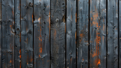 Poster - Dark wooden wall background, with visible grain and texture. Created with Ai