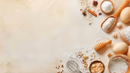 Wall Mural - world baking day background concept with copy space