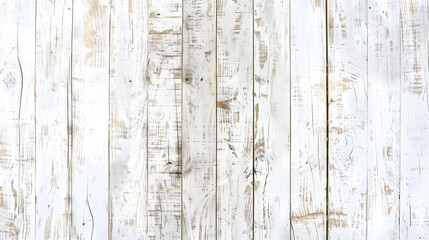 Aufkleber - Vintage white painted wood texture as background : Generative AI