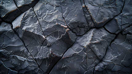 Aufkleber - the texture of natural basalt stone with cracks : Generative AI