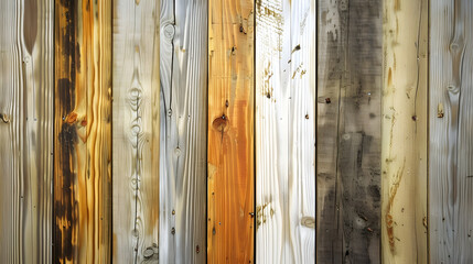 Aufkleber - Recycle wood board background pattern : Generative AI